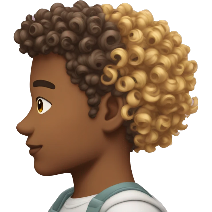 gay men kissing muscular curly hair low taper fade emoji