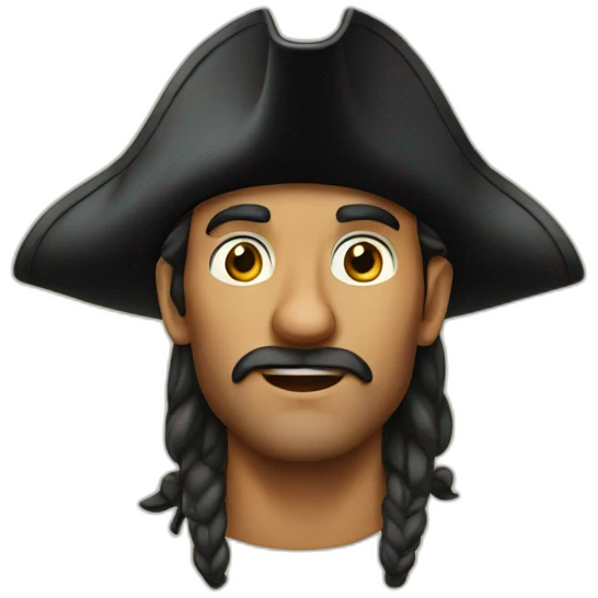 a pirate man's face emoji