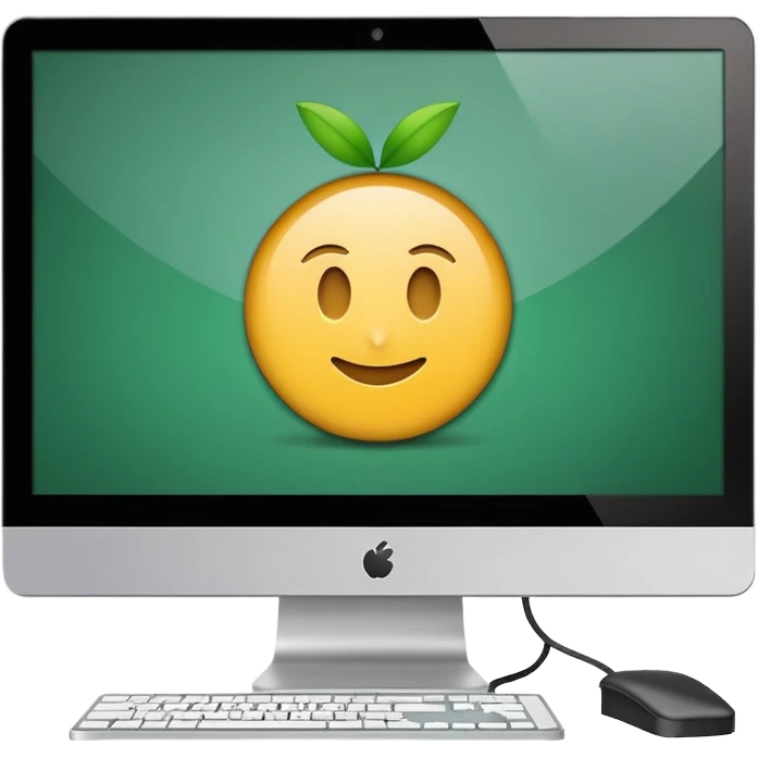 computer monitor showing a test check mark emoji