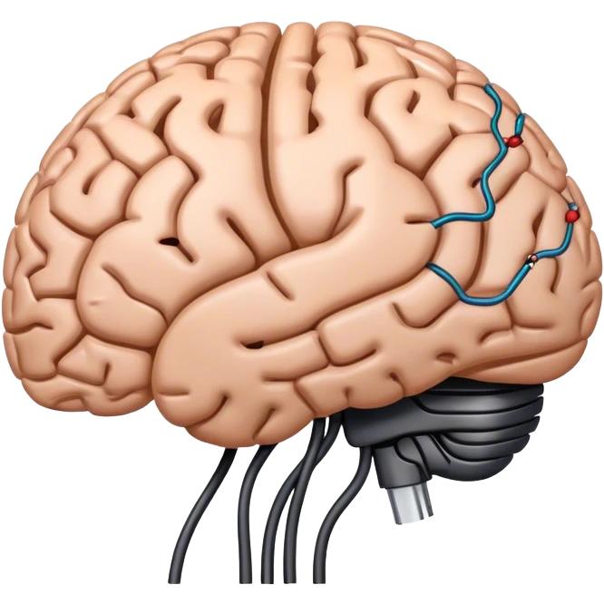 a brain realted to artificial intelligent emoji
