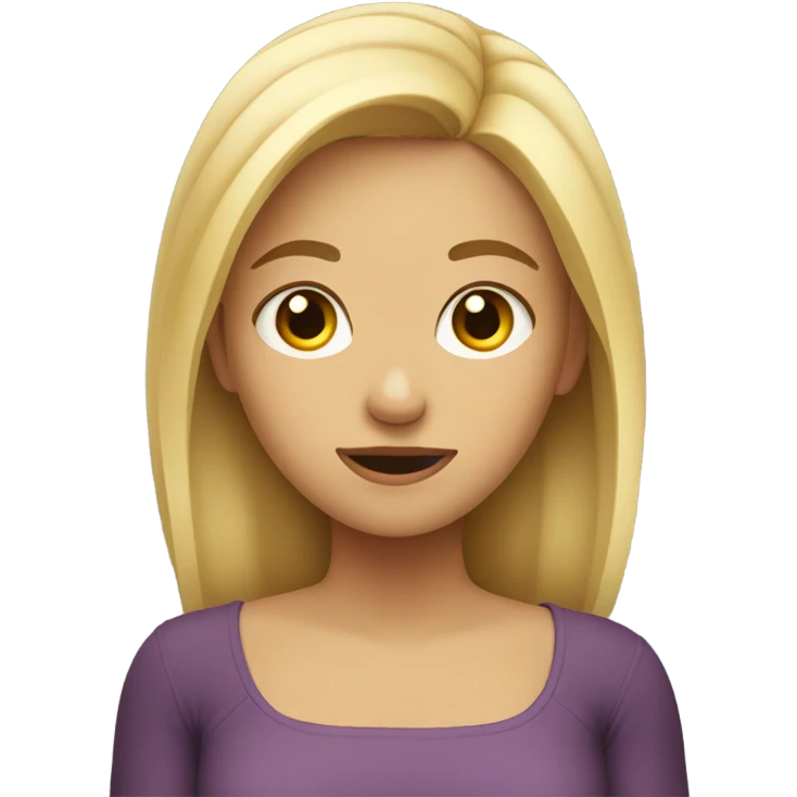 girl with blonde hair shrugging shoulders  emoji