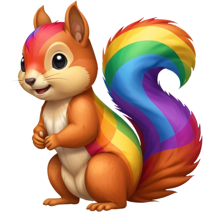 Gay pride squirrel  emoji