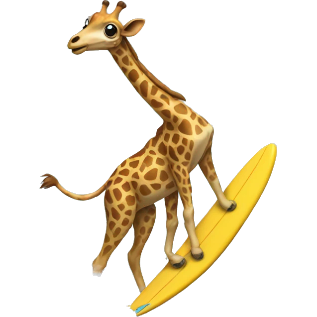 Surfing giraf emoji