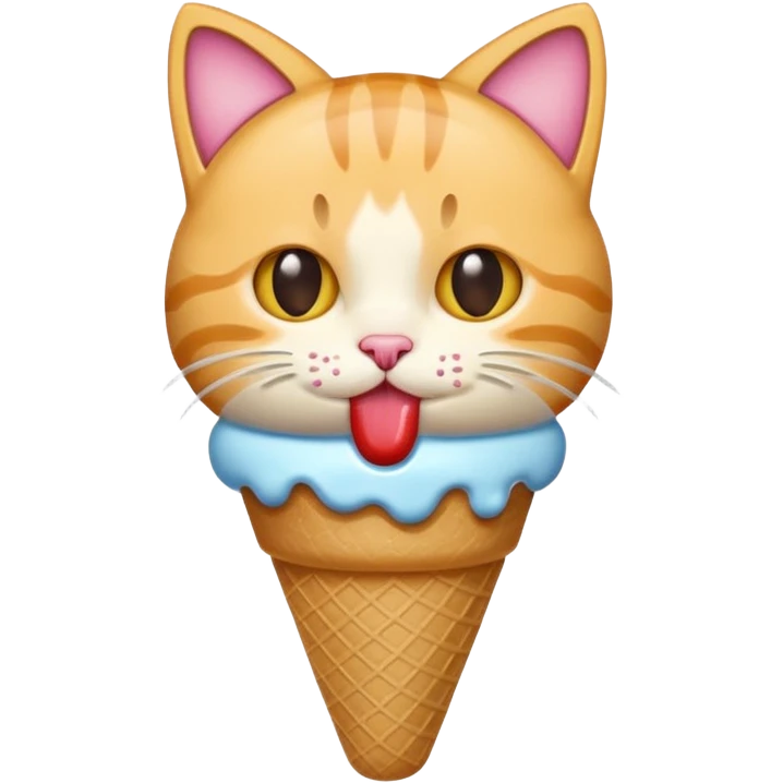 kitty eating ice cream emoji