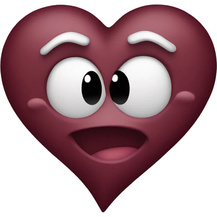 burgundy heart emoji