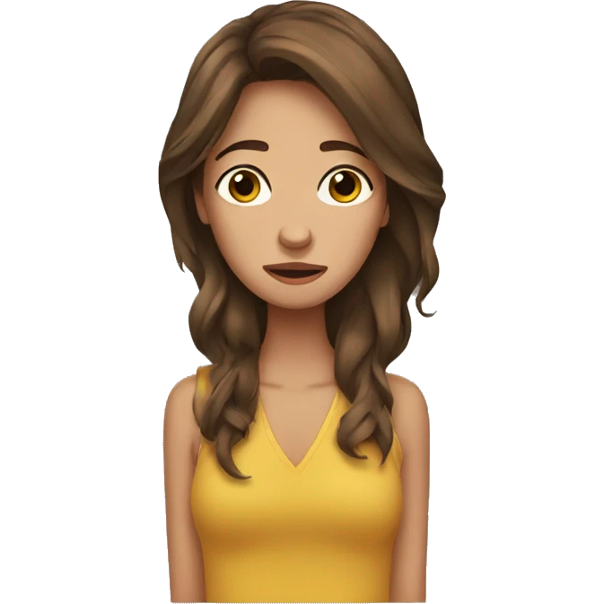 woman crying brown hair emoji
