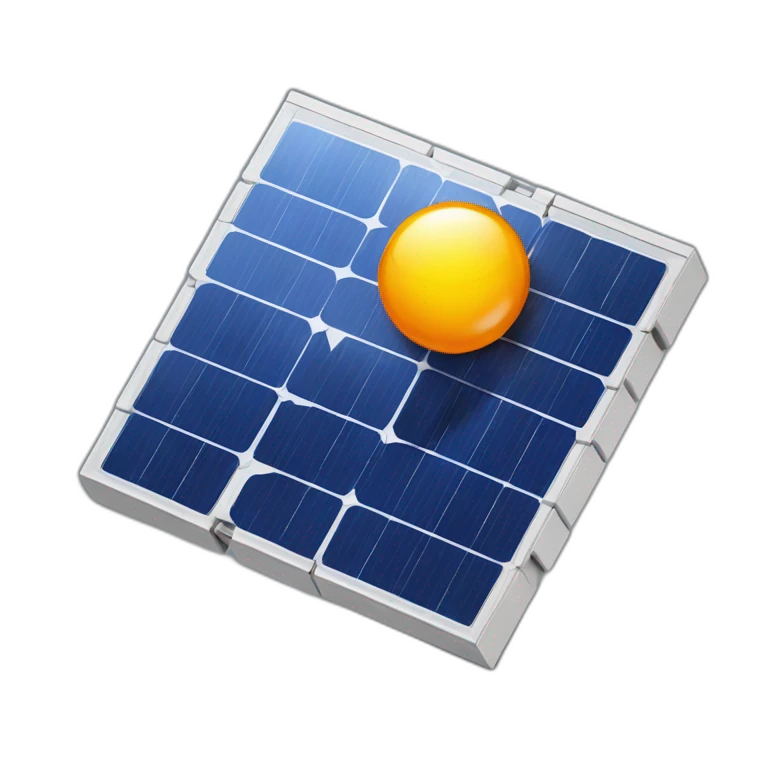 Solar panel as lego block emoji
