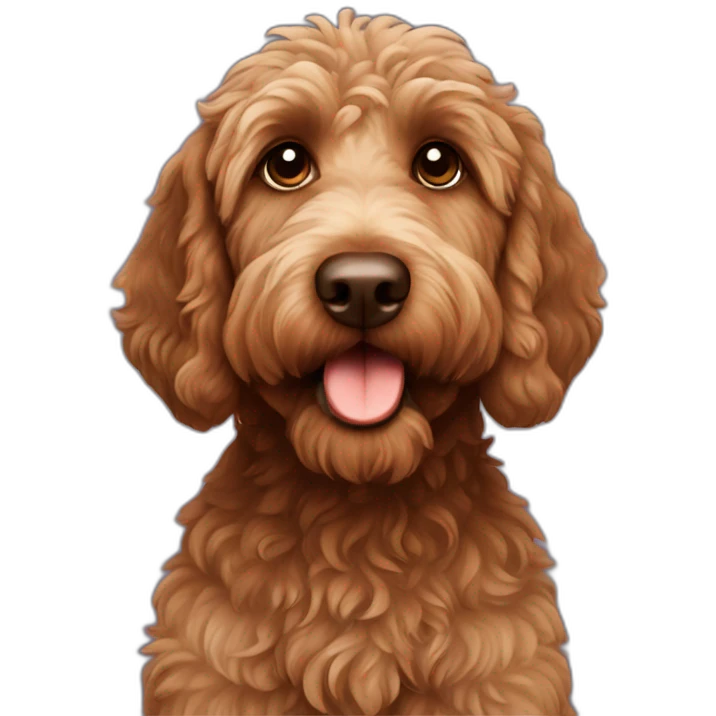 Brown Labradoodle emoji