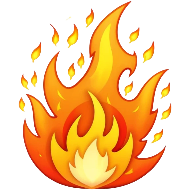 glitter fire emoji