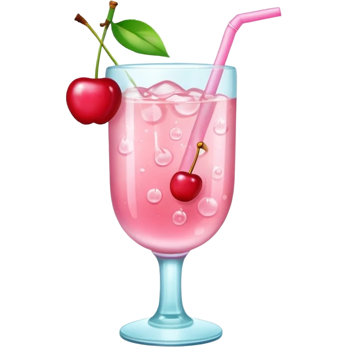 Pastel Pink Drink With Cherry emoji