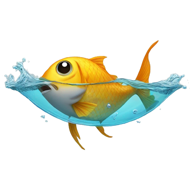 Fish in water emoji