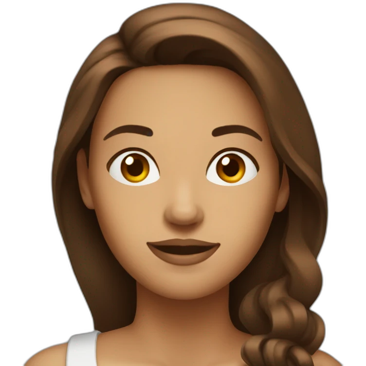 Woman brown hair drink whisky emoji