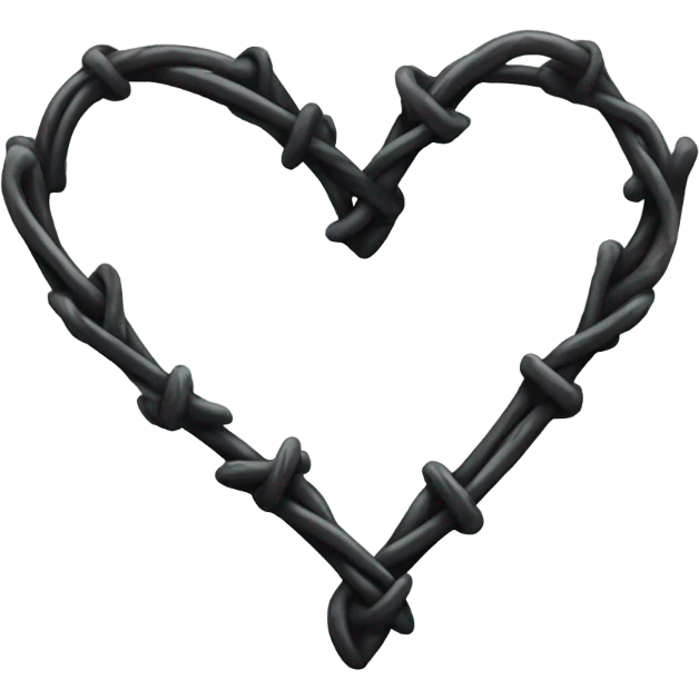 Black barbed wire heart emoji