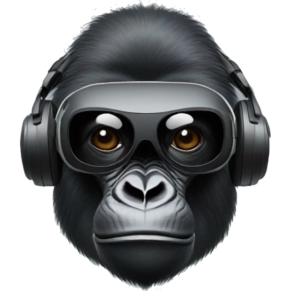 Gorilla on vr headset emoji