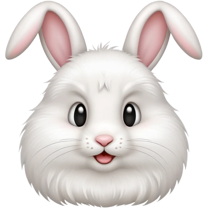 cute bunny with grimacing expression and twitching nose emoji