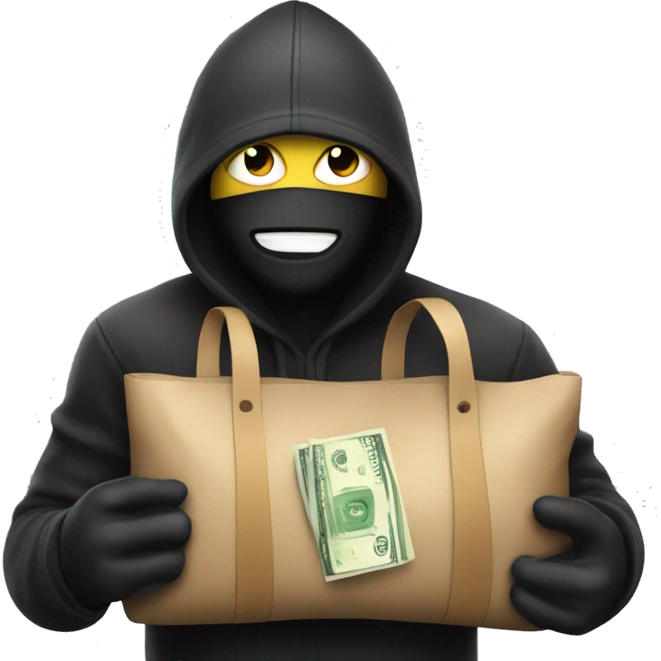 Robber whit a bag of money emoji