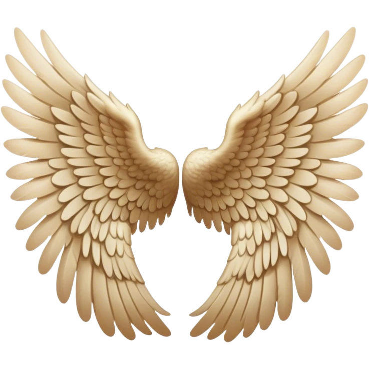 Angel wings beige  emoji