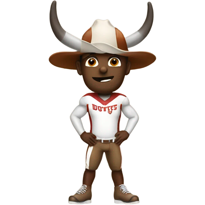 Buckeye standing on longhorns emoji