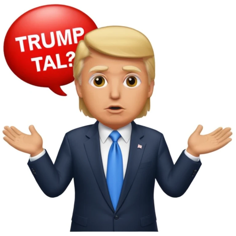 Donald Trump speaking at a rally emoji