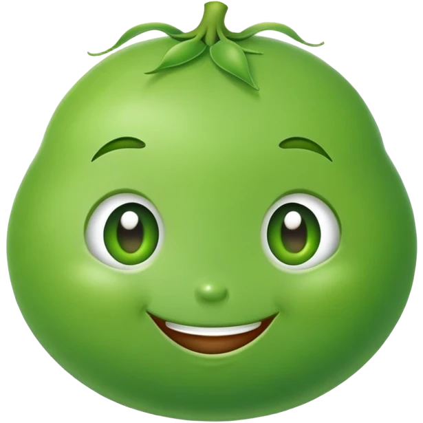 cute smiling green pea emoji