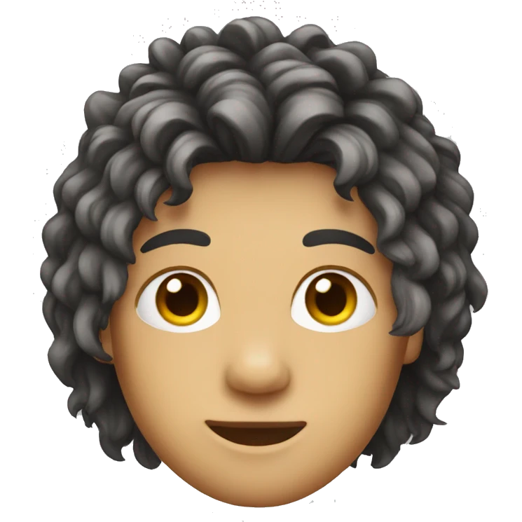Loin with mullet hairstyle  emoji