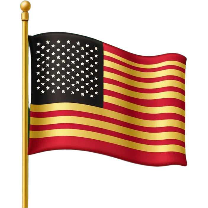 Black American heritage flag emoji