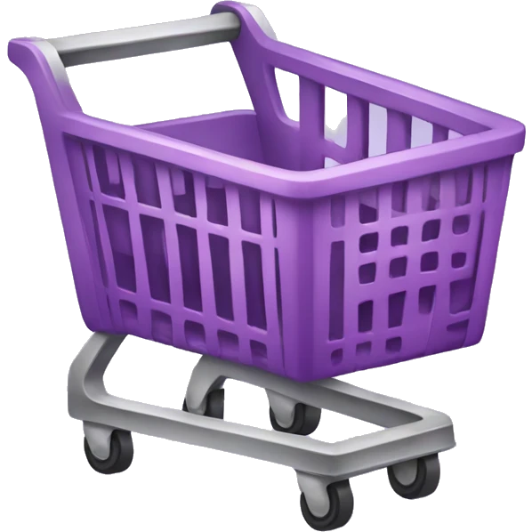 purple shopping cart transperent layer emoji