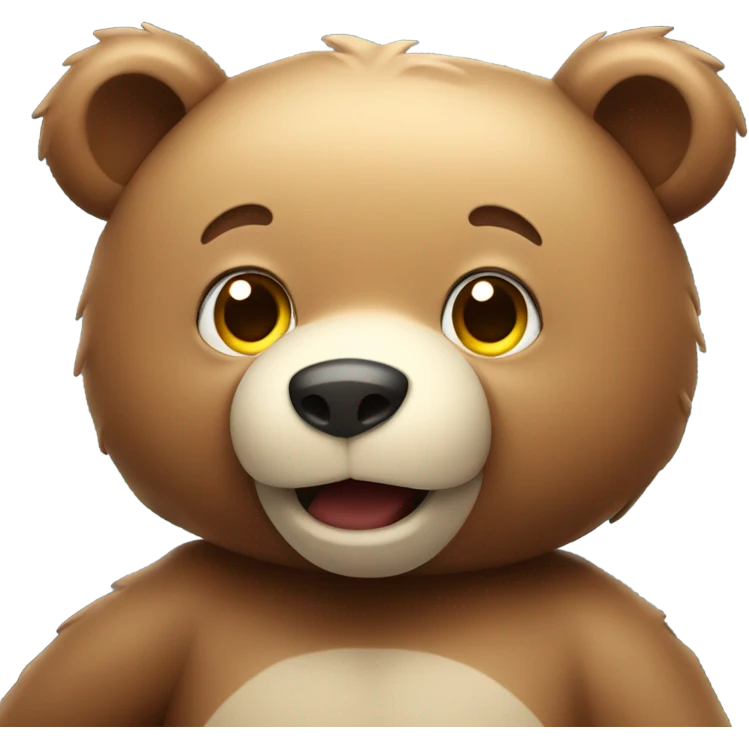 Cute Bear taking flash photo  emoji