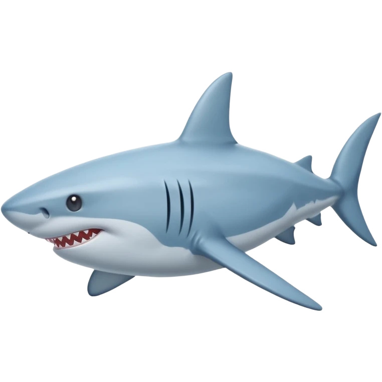 shark with light blue color, no shoes emoji
