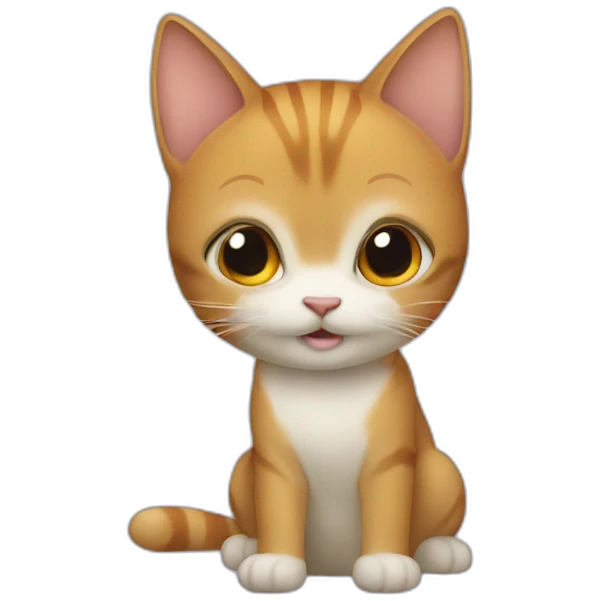 Chat sur un chie emoji