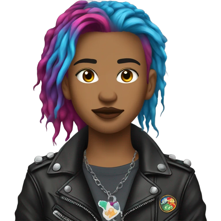 A punk emoji
