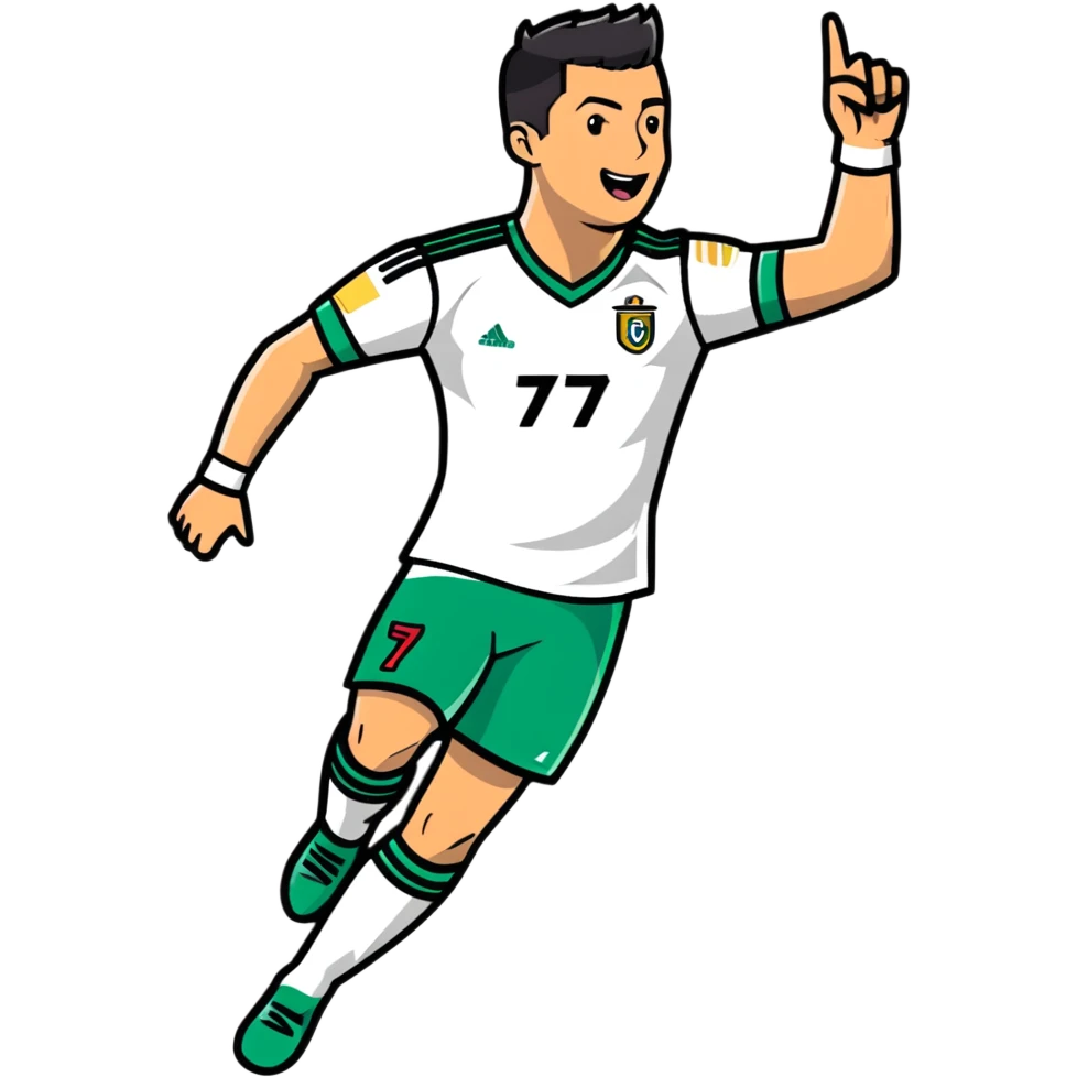 Cristiano Ronaldo celebrating a goal emoji