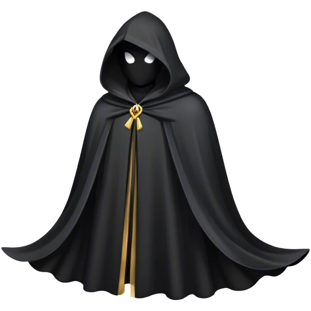 A black cloak floating in the air, without a person emoji
