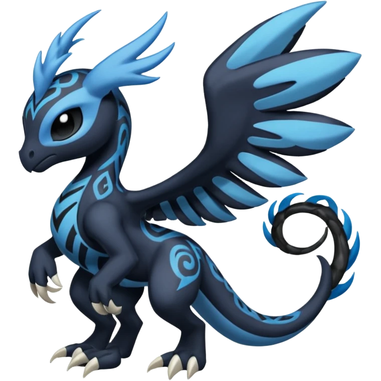 Meloetta-Venom-Stitch-Zekrom-fusion, full body, tribal markings  emoji