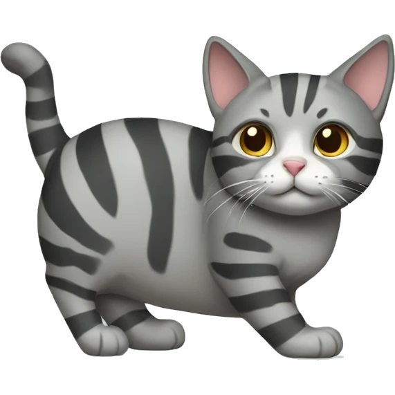 Striped gray cat emoji