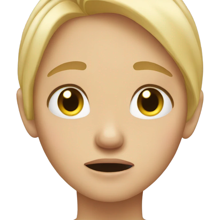 Blonde hair girl crying  emoji