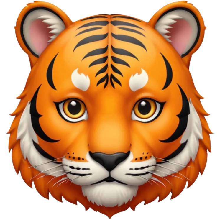 tiger with black human mustache emoji
