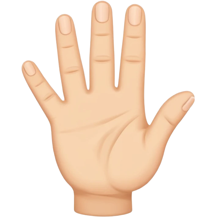 Flat vector hand, just little finger extended, thumb folded. emoji