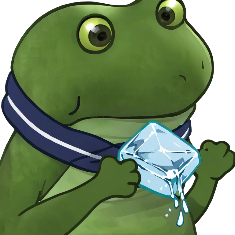 holding a piece of ice emoji