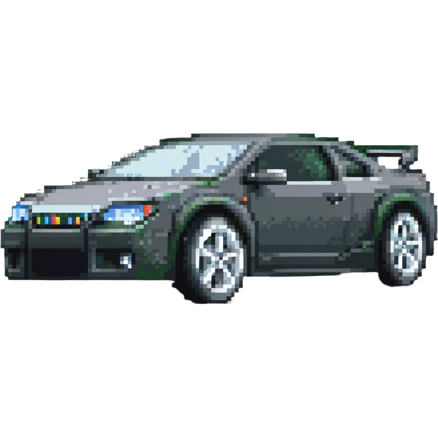 powerful car in dynamic pose emoji