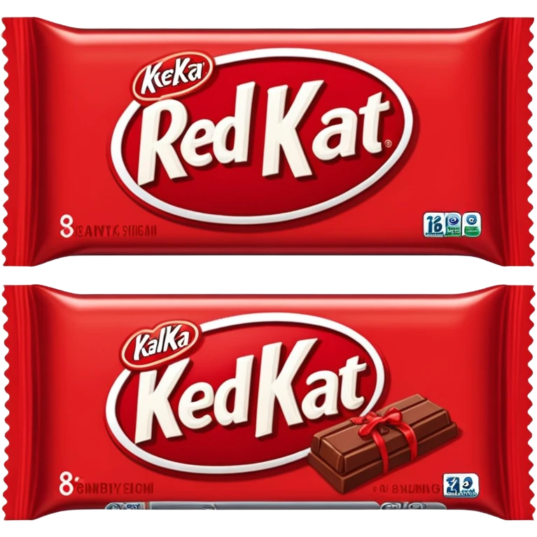 Red Kit Kat candy bar emoji