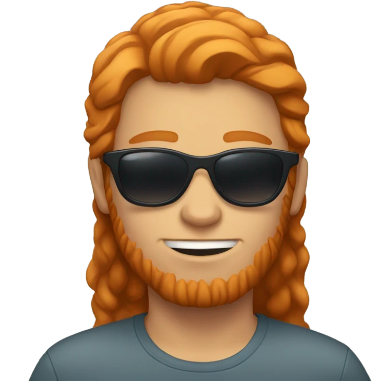 Ginger in sunglasses emoji