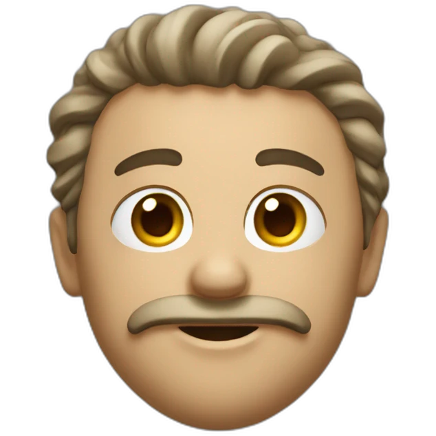 Homme avec ventouse sur la tête emoji
