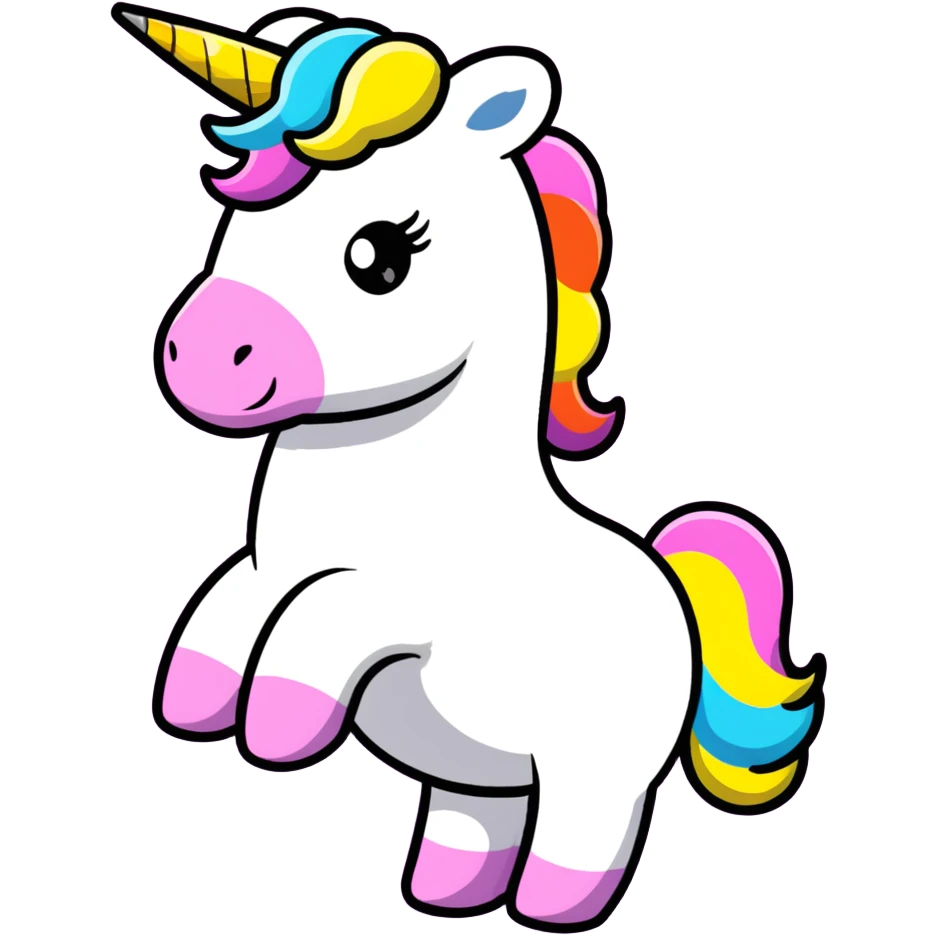 very interested unicorn emoji