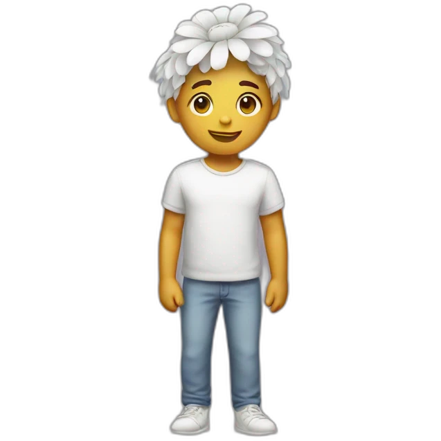 flower boy on bed standing emoji