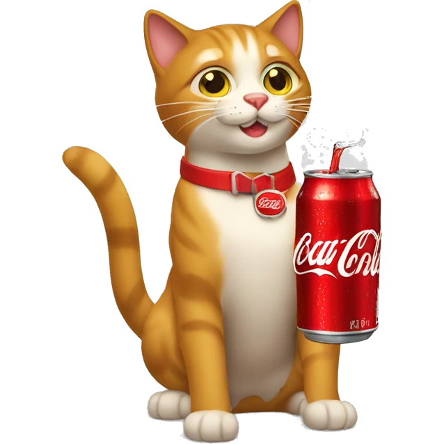gato tomando una Coca-Cola  emoji