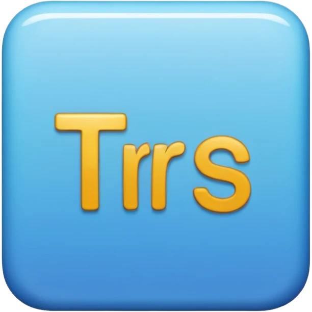 A square that says ttrs on it emoji