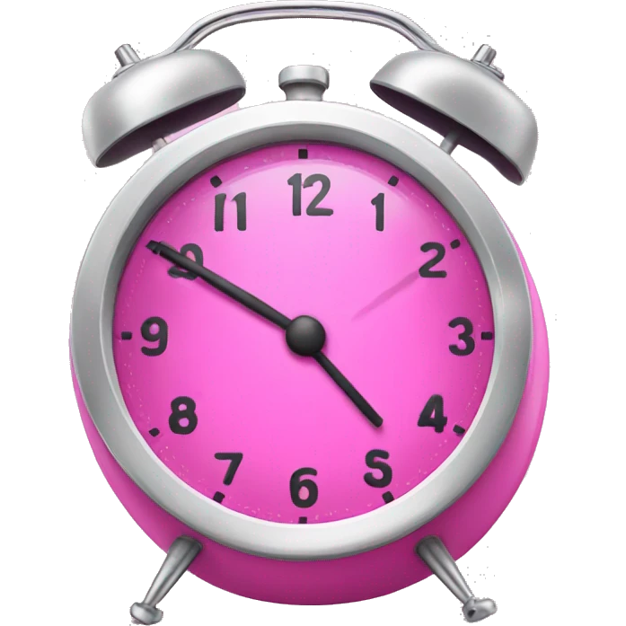 Pink alarm clock  emoji