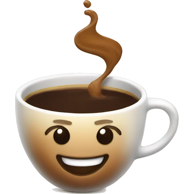 Happy coffee  emoji