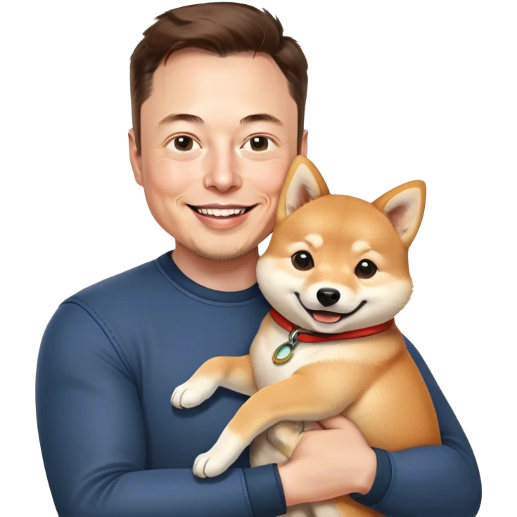 create emoji about elon with dog emoji